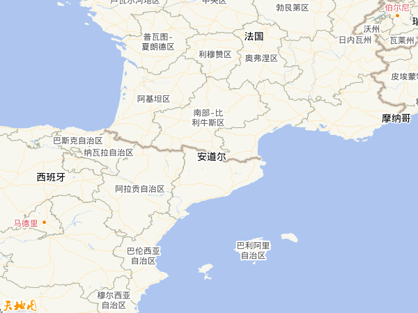 安道爾地圖