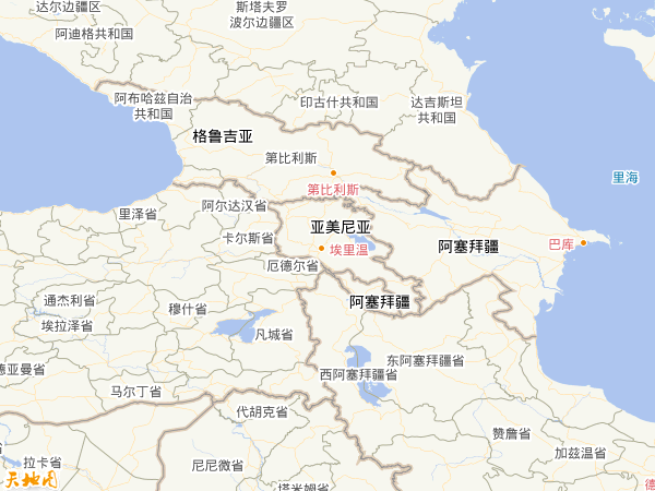 亞美尼亞地圖