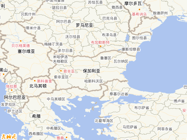 保加利亞地圖