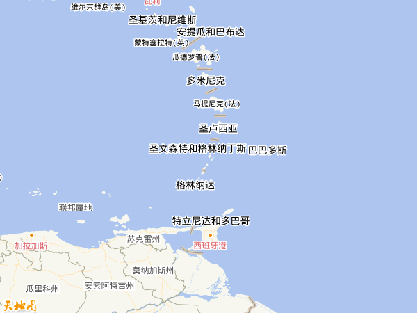 圣文森特和格林納丁斯地圖 圣文森特和格林納丁斯地圖