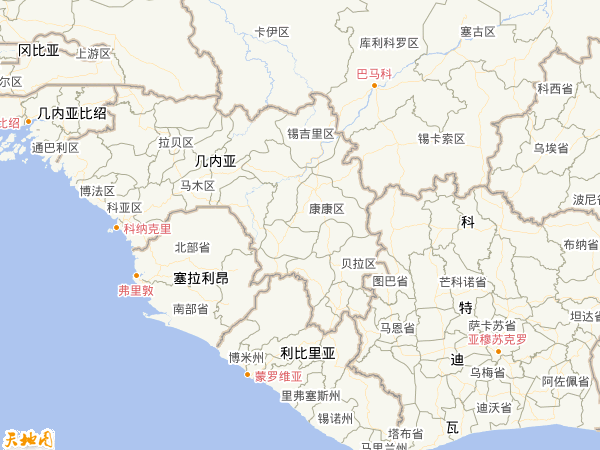 幾內亞地圖