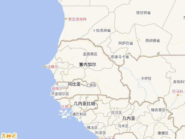 塞內(nèi)加爾地圖 塞內(nèi)加爾地圖