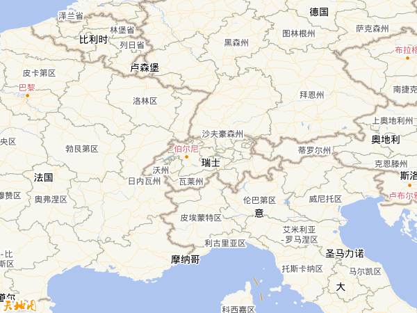 瑞士地圖