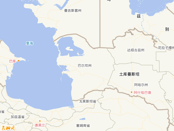 土庫(kù)曼斯坦地圖