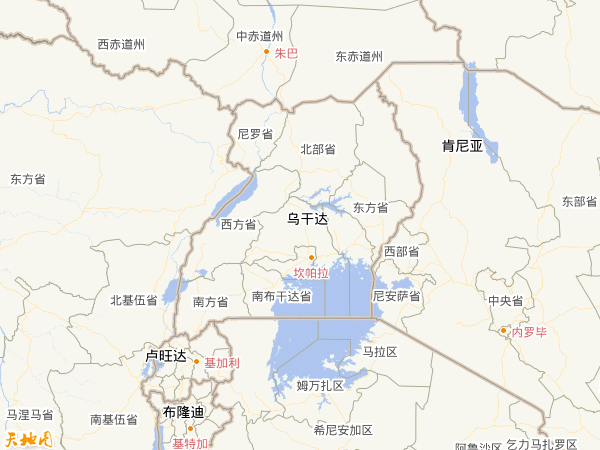 烏干達地圖